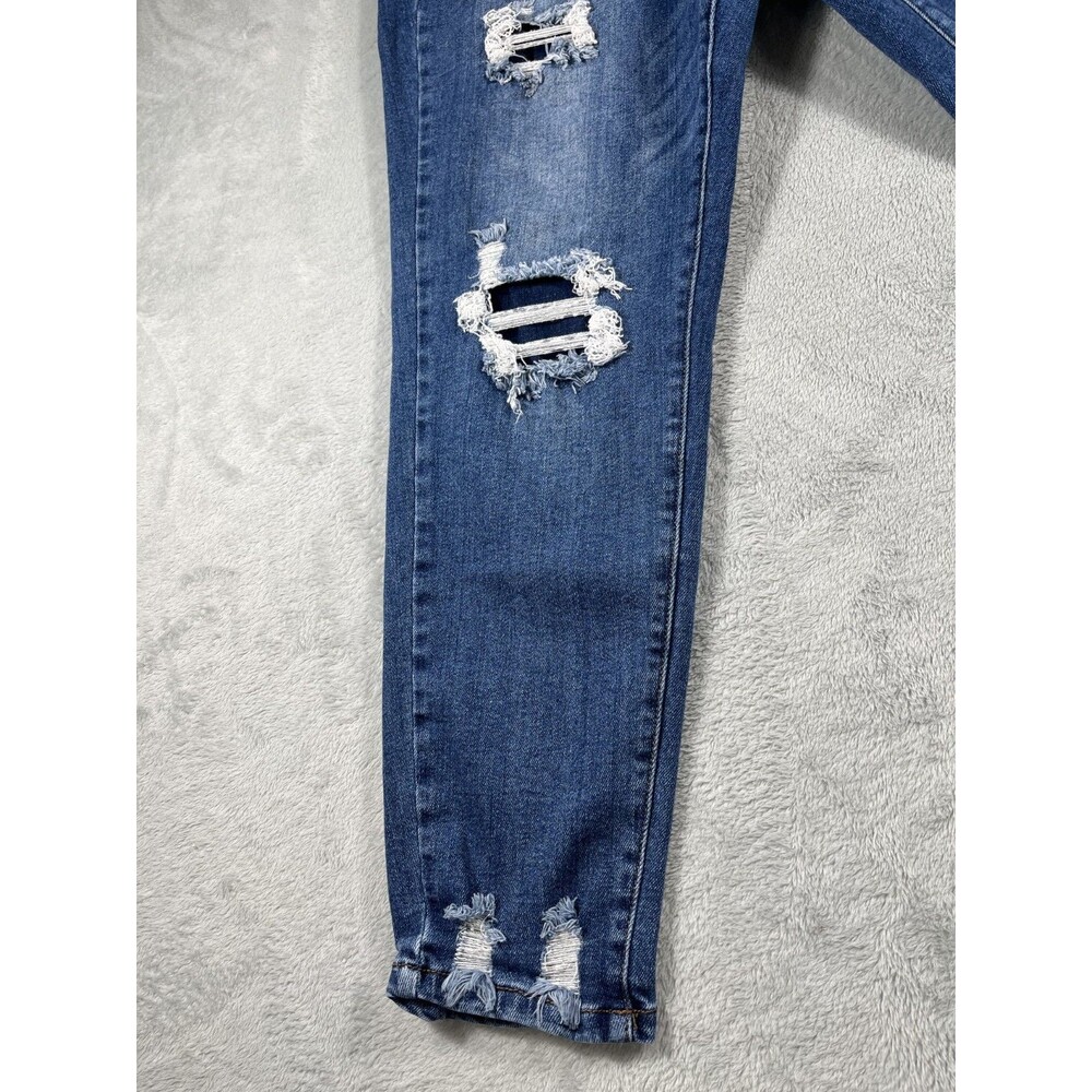 Wax Jeans Womens 13/31 Distressed Stretch Jeans Midrise 28x27 - Picture 5 of 13